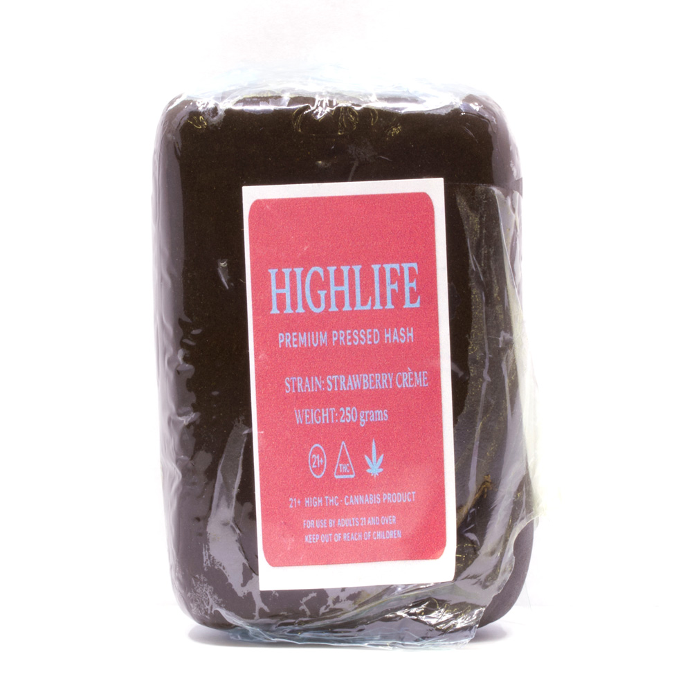 4bcbad3927ee6945bb8b67e5e088eb87 7g Highlife Premium Pressed Hash - Strawberry Creme - Image 1