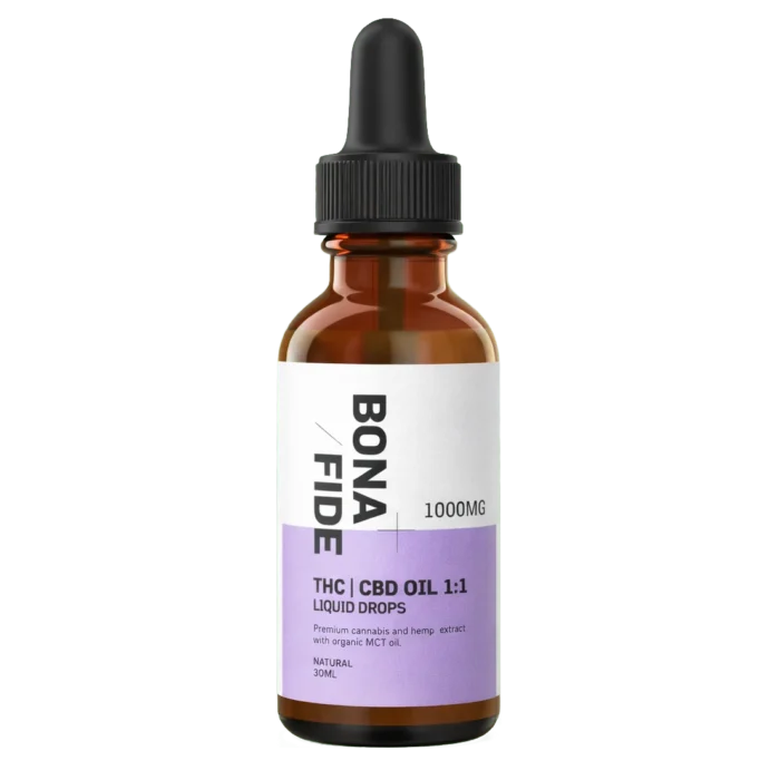Bonafide-thc-cbd-oil-tincture-1000mg-700x700 Bonafide – 1000mg 1:1 THC | CBD Tincture - Image 1