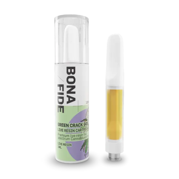 Green-Crack-God.png Bonafide – Live Resin Cartridge (Green Crack God) - Image 1