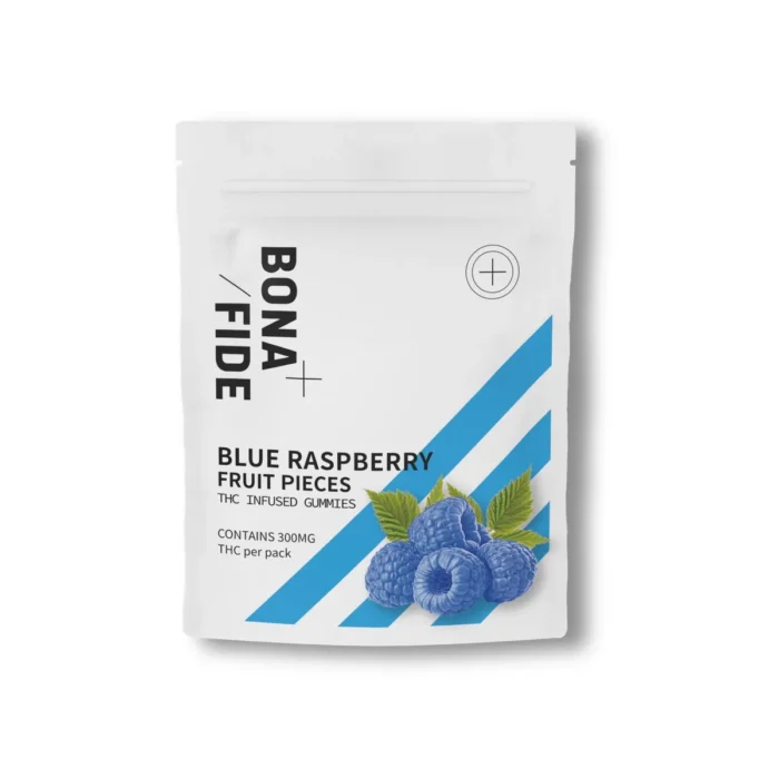 bonafide-gummies-edibles-8-700x700 Bonafide – 300mg Blue Raspberry Fruit Pieces - Image 1