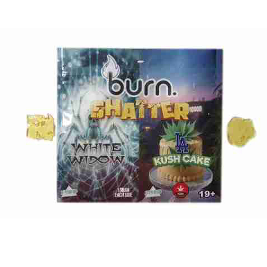 cc3bc0207e6d0187b7c079bb1c724dfe 2g Shatter Pack by Burn - White Widow & LA kush Cake - Image 1