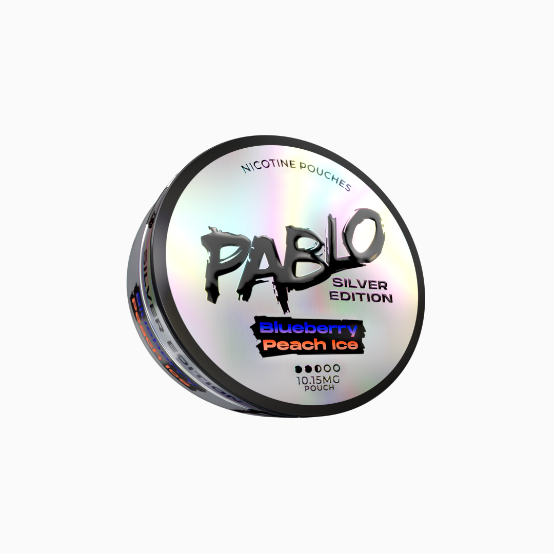 Blueberry-Peach-Ice.png PABLO – Silver Blueberry Peach Ice (10mg) - Image 1